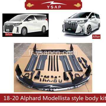 Kit de carrosserie de style Alphard Modellista 18-20 de bonne qualité
